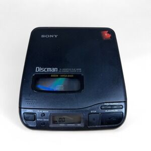 Vintage Sony Discman D-34 Portable CD Compact Player Mega Bass‎ FOR PARTS ONLY